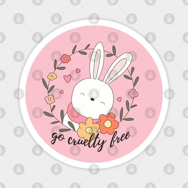 Easter - Go Cruelty Free Magnet by valentinahramov